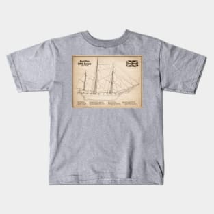 Charles Darwin HMS Beagle Tall Ship - SDL Kids T-Shirt